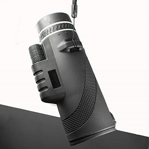 Telescopios monoculares, 40 x 60 monocular Compacto, Impermeable, Baja visión Nocturna para Adultos, niños, Caza, Camping, conciertos de Viaje (Negro)