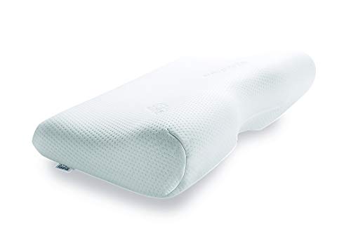 Tempur Millennium - Almohada cervical ergonómica para dormir de espalda, tamaño, fibra sintética, Blanco, pequeño