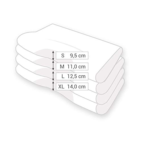 Tempur Millennium - Almohada cervical ergonómica para dormir de espalda, tamaño, fibra sintética, Blanco, pequeño