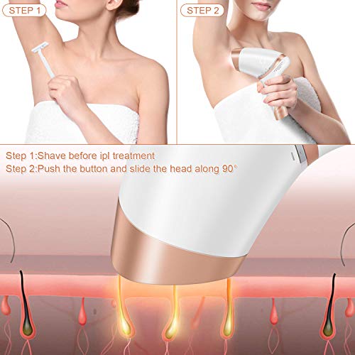 Tenflyer Depilación, dispositivo de depilación para mujeres y hombres, depilación al tacto indolora, uso en la casa del cuerpo entero