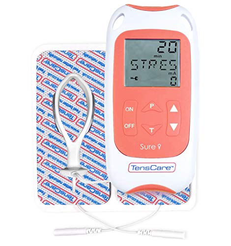 TensCare Sure+ Ejercitador Kegel para el suelo pélvico de las mujeres. Tratamiento de incontinencia. Fortalecer y tonificar el suelo pélvico. Un programa adicional de alivio de los cólicos menstruales