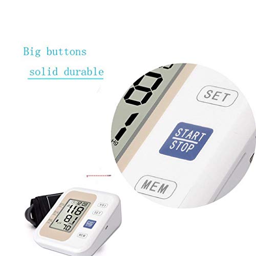 Tensiómetro de Brazo Monitor de presión arterial automático exacto superior del brazo digital BP Manguito Máquina del ritmo cardíaco del pulso esfigmomanómetro de Monitoreo en Casa y Hospital de Salud