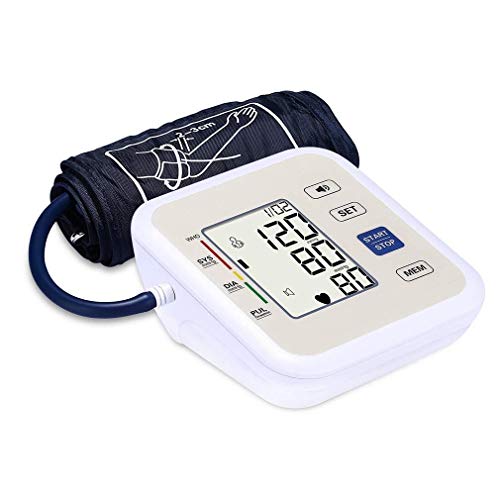 Tensiómetro de Brazo Monitor de presión arterial automático exacto superior del brazo digital BP Manguito Máquina del ritmo cardíaco del pulso esfigmomanómetro de Monitoreo en Casa y Hospital de Salud