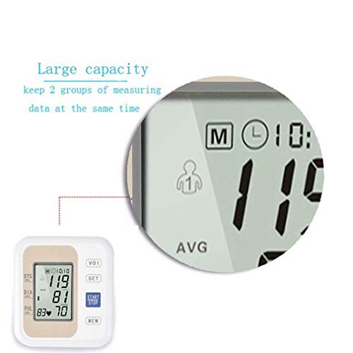 Tensiómetro de Brazo Monitor de presión arterial automático exacto superior del brazo digital BP Manguito Máquina del ritmo cardíaco del pulso esfigmomanómetro de Monitoreo en Casa y Hospital de Salud
