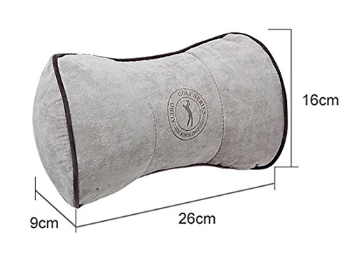 Terapéutica de viaje Cervical cuello almohada Reposacabezas de Coche Trasera Compatible con ajustable elástica correa bolsa de carbón de bambú Insertos