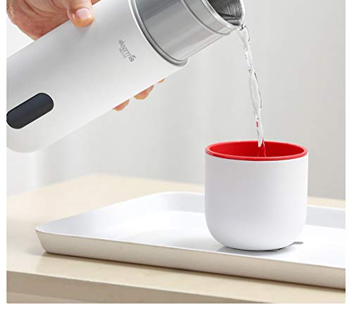 Termo Taza Electrico Calentador,para Mijia Deerma Termo Taza 350ML Taza de Viaje Inoxidable,Pantalla LED Táctil Inteligente con Temperatura,para Bebidas Frías y Calientes Bebidas té Café Agua