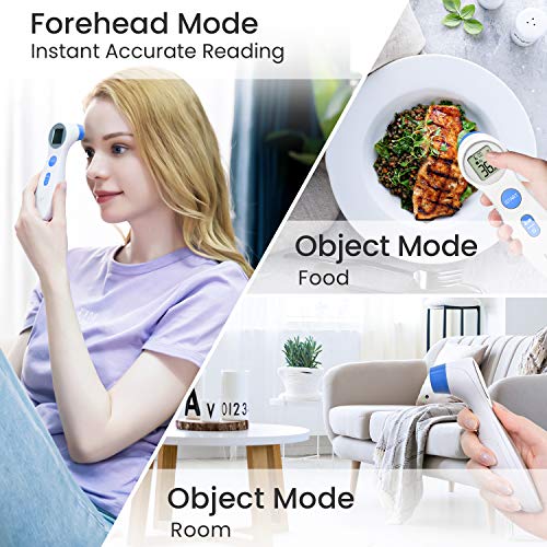 Termómetro Médico de Frente, Termómetro Digital para Medir de Forma Instantánea y Precisa la Fiebre con Pantalla LCD para Toda la Familia por femometer