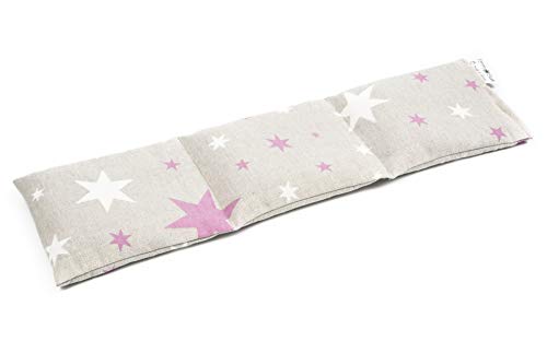 TERMOSAK 45x14 cm, Cojín térmico modulado con separaciones, saco térmico hot-cold (calor/frio) de semillas alta densidad y lavanda. (45x14, Estrellas)