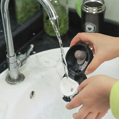 Termo,Termo de Café Matraz de Acero Inoxidable Aislado Diseño a Prueba de Fugas Para Bebidas Frías y Calientes Bebidas té Café Agua 380ML