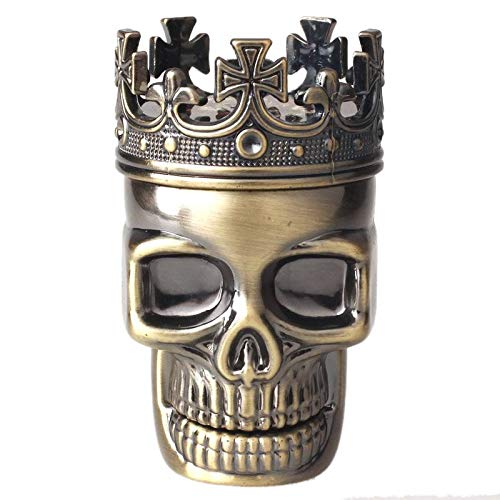 Terraberk King Skull Manual Mill detectores de Humo Metal Tabaco Especias trituradora - Pack: si