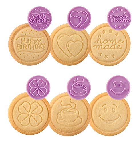 Tescoma Molde para Galletas, Silicona, Blanco Y Morado, 6 Piezas