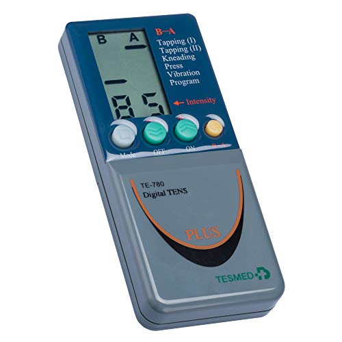 Tesmed 780 electroestimulador digital, 2/4 canales, EMS/TENS/Masaje, 8 electrodes, 49 programas