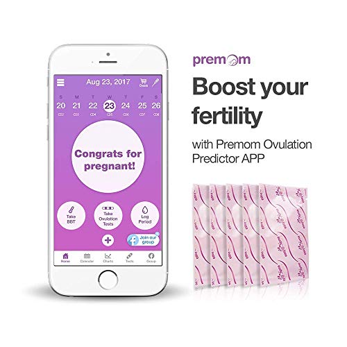 Tests de Embarazo,Easy@Home 25 Pruebas de Embarazo Ultrasensible 10mIU/ml Para una Detección Temprana (Sin línea de evaporación), 25 hCG App Premom gratuita Español