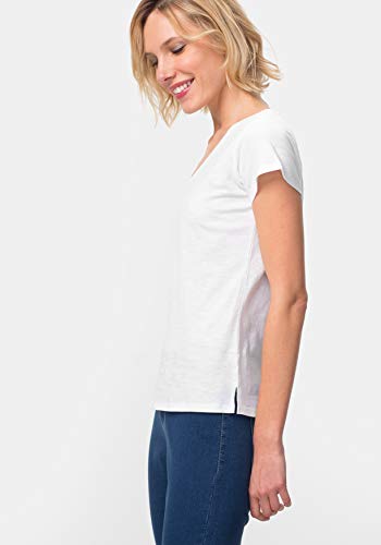 TEX - Camiseta Lisa para Mujer, Blanco Neutro, XXL