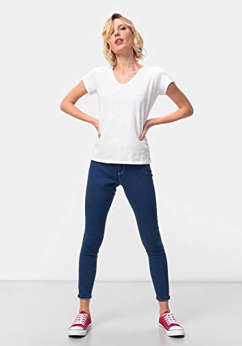 TEX - Camiseta Lisa para Mujer, Blanco Neutro, XXL