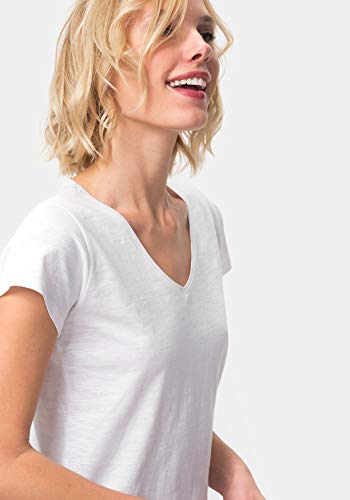 TEX - Camiseta Lisa para Mujer, Blanco Neutro, XXL