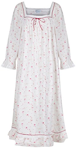 The 1 for U 100% Algodón Largo Camisón-Martha-S-XXXXL - Crema Vintage Road, 3XL