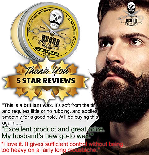 The Beard and The Wonderful - Cera para el bigote. Solución de calidad para dar forma y estilo a la barba y el bigote, 15 ml