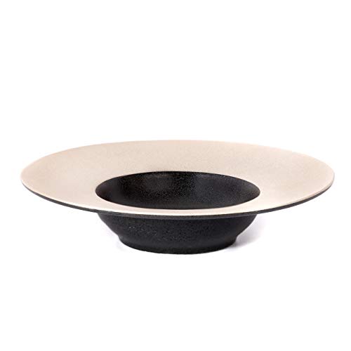 THE CHEF COLLECTION – Plato Hondo Zen 24, Colección Zen, plato hondo de cerámica japonés, 24,5x24,5x5,0 cm