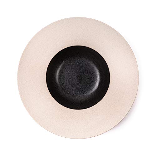 THE CHEF COLLECTION – Plato Hondo Zen 24, Colección Zen, plato hondo de cerámica japonés, 24,5x24,5x5,0 cm