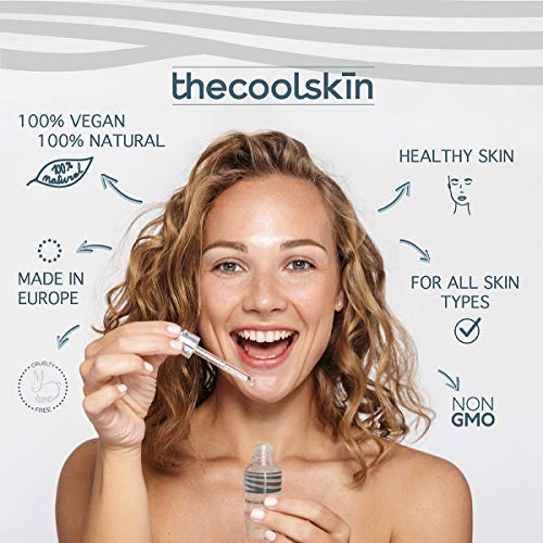 The Cool Skin - Super C Facial Serum NATURAL y VEGANO con ÁCIDO HIALURÓNICO + VITAMINA C + VITAMINA E + ALOE VERA. Antiedad, Potente Antioxidante, Hidratante. 50ml Tamaño Grande