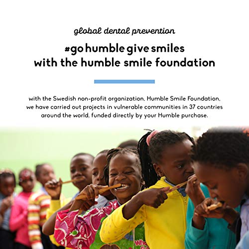 The Humble Co. Cepillo de Dientes de Bambú Paquete Familiar (5-p) | Cerdas Suaves | Biodegradable, Ecológico, Vegano para su Cuidado Bucal Diario, Aprobado por el Dentista