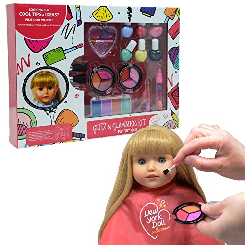 The New York Doll Collection E156 Juego de Maquillaje Lavable para muñecas y niños, Juego de cosméticos