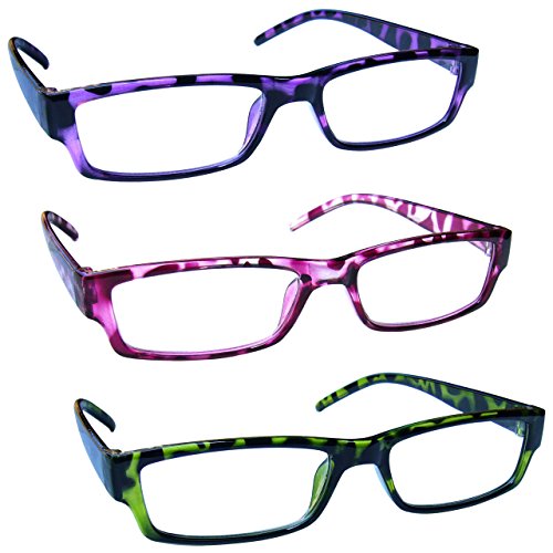 The Reading Glasses Company Gafas De Lectura Púrpura Rosa Verde Ligero Cómodo Lectores Valor Pack 3 Hombres Mujeres Rrr32-546 +2,50 3 Unidades 88 g