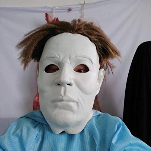 thematys Máscara de película de Terror Máscara de Michael Myers Carnaval, Halloween y Carnaval - Disfraz de Adulto - Látex, Unisexo Talla única