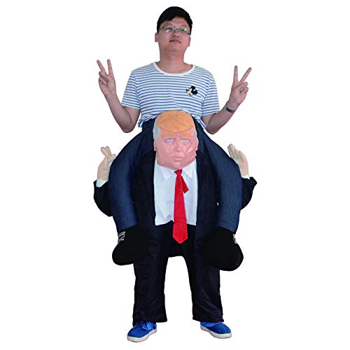 thematys Presidente de los EE.UU Disfraz de Trump - Divertido Disfraz para Adultos 165cm-185cm Carnaval, Despedida de Soltero o Halloween