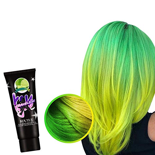 Thermochromic Color Changing Wonder Dye Hair Dye Fashion,For Kids Women And Men Party, Cosplay,Halloween, Masquerade,Club (Green)