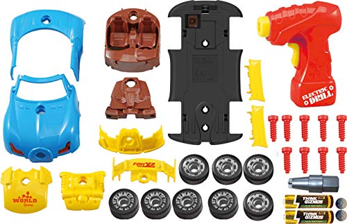 Think Gizmos Coche de carreras tipo juguete desmontable - Juguete de construcción con kit de herra-mientas - Juguetes niños 2 años y más - Juegos educativos montaje coche de juguete - Nueva Versión 3