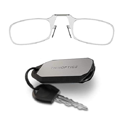 ThinOptics Las gafas de lectura con el llavero, Graduación de 1,50 dioptrías, Montura transparente