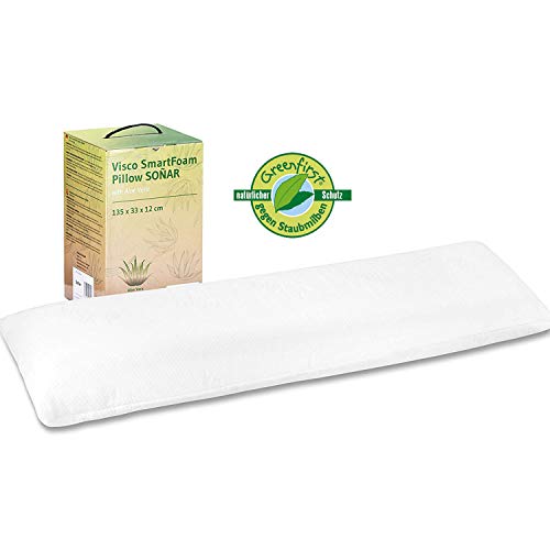 Third of Life - Almohada Viscoelástica SOÑAR | Cervical Ergonómica y Ortopédica | Hipoalergénica | Funda con Aloe Vera | Fabricada en España | Tamaño Perfecto 135 x 33
