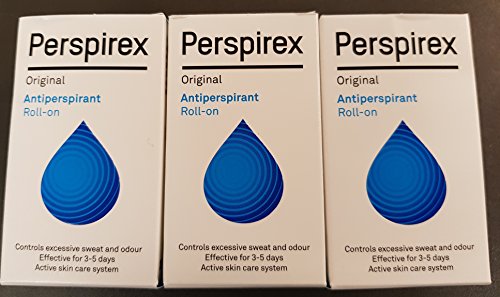 THREE PACKS of Perspirex Underarm Roll-On Antiperspirant