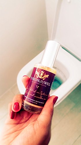 Thronjuwel spray para el WC ambientador para inodoros contra olores del baño, aerosol que deja un aroma agradable en baño neutralizador de olores para el váter, 50ml - llevar en el bolso de mano