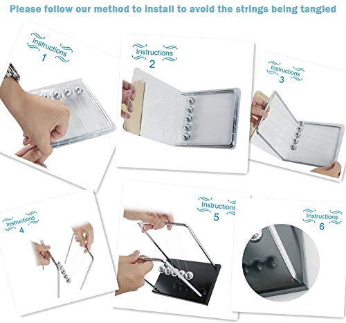 Tian 60 Segundos Swing Pendulo de Newton Grande 18*12*18cm (L*W*H)