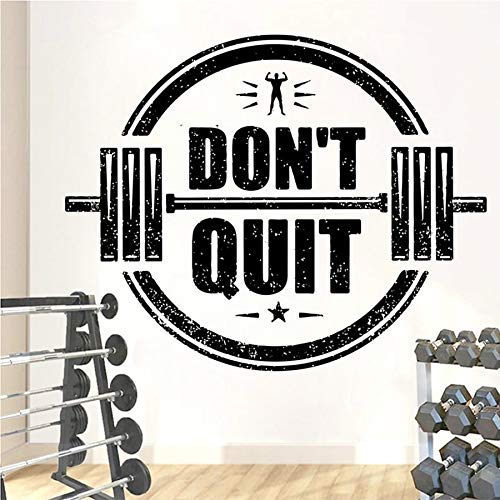 Tianpengyuanshuai Calcomanías de Pared de Fitness Gimnasio Cita inspiradora Pegatinas de Pared de Vinilo Entrenamiento Fitness Culturismo Dormitorio decoración del hogar 42x52cm
