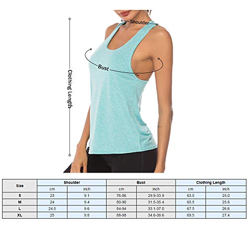 Tickas Mujeres Workout Tops Racer Back Solid sin Mangas Yoga Fitness Running Gym Lounging Quick Dry Sport Tank Tops,Yo vuelvo