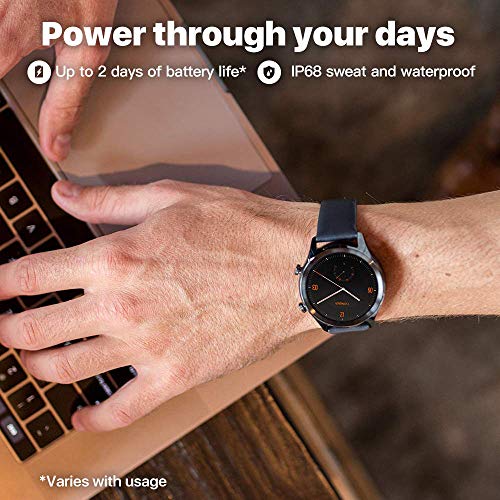 Ticwatch Smartwatches Reloj Inteligente y clásico Mobvoi C2 con Sistema operativo Wear OS de Google, IP68 Resistente al Agua y Sudor, Google Pay, Compatible con iPhone y Android