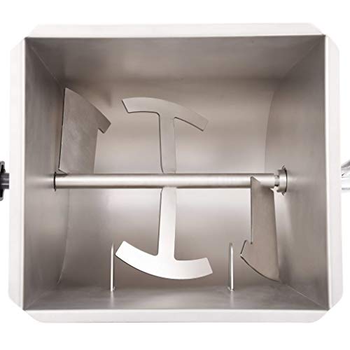Tidyard Mezcladora de Carne con Caja Engranajes Acero INOX. Plata 44 L