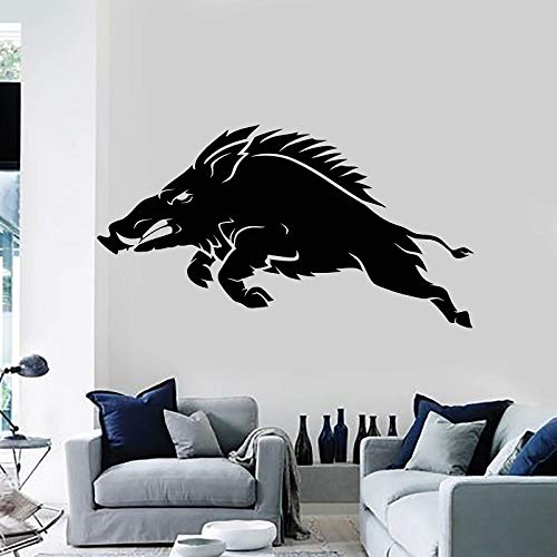 Tienda de Caza de jabalí Animal Tribal Vinilo Pared calcomanía Cerdo Sala de Estar Dormitorio Club de Caza Art Deco Pegatinas
