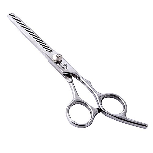 Tijera de entresacar muescas tijeras adelgazamiento de la capa de mascotas tijeras de metal de un solo filo del PRECORN marca