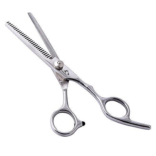 Tijera de entresacar muescas tijeras adelgazamiento de la capa de mascotas tijeras de metal de un solo filo del PRECORN marca