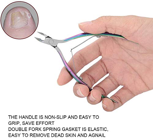Tijeras Acero inoxidable del clavo muertas de la piel removedor Tijeras, callos Hangnail removedor de uñas Trimmer Clipper Herramientas, Herramientas de manicura pedicura (1), 1 ( Color : 1 )
