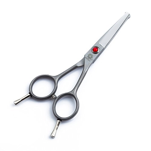 Tijeras de corte de pelo de punta redonda de seguridad, tijeras de peluquería profesionales de doble cola, tijeras para la nariz para recortar cejas, pestañas, pelo facial y oído, bigote barba