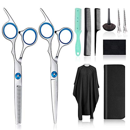 Tijeras de Peluquería Profesional, Tijeras para el Cabello Barbero Tijeras de Peluquería Tijera,Acero Inoxidable Tijeras De Pelo Salón con Peine para Hombres y Mujeres