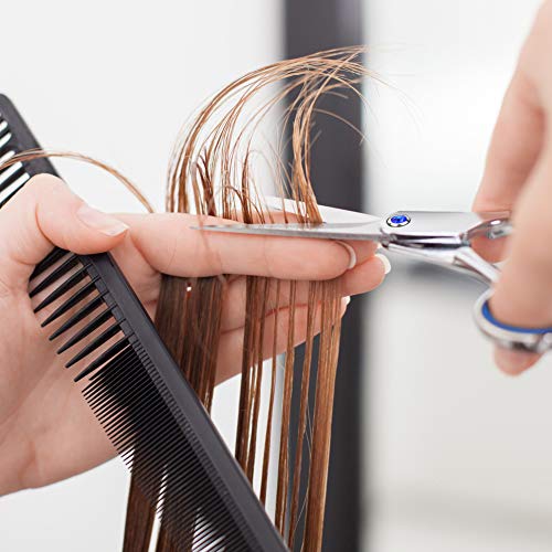 Tijeras Peluqueria Profesional,DIAOPROTECT Barbero Tijeras de Peluquería Tijera de Corte de Pelo 4CR Acero Inoxidable Tijeras De Pelo Salón con Peine para Hombres y Mujeres