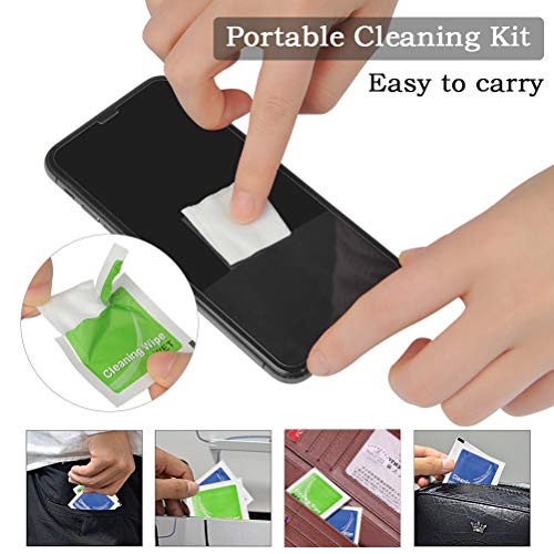 TIMESETL 100 Juegos Toallitas de Limpieza para Pantalla del Teléfono/Relojes/Gafas/Parabrisas Toallitas de Papel para Limpieza Individuales