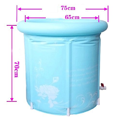 Tinksky Bañera hinchable para adultos, de plástico y portátil, muy resistente